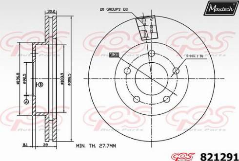 Maxtech 821291.0000 - Kočioni disk www.molydon.hr