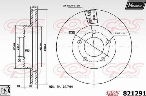 Maxtech 821291.0080 - Kočioni disk www.molydon.hr