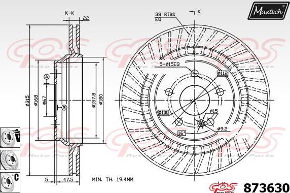 Maxtech 821291 - Kočioni disk www.molydon.hr