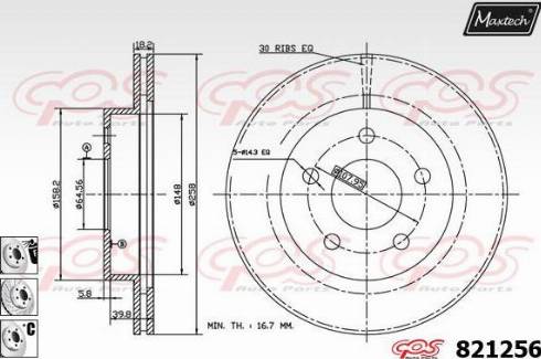 Maxtech 821256.6880 - Kočioni disk www.molydon.hr