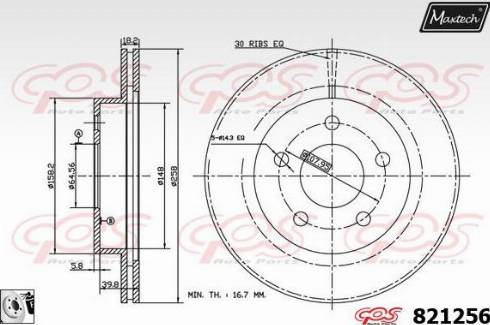 Maxtech 821256.0080 - Kočioni disk www.molydon.hr