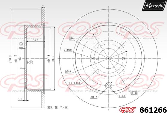 Maxtech 821256 - Kočioni disk www.molydon.hr