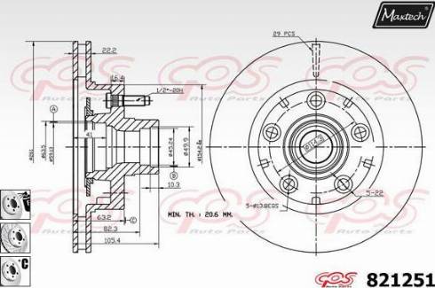 Maxtech 821251.6880 - Kočioni disk www.molydon.hr