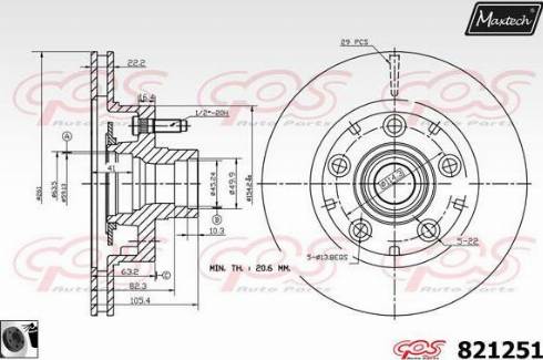 Maxtech 821251.0060 - Kočioni disk www.molydon.hr