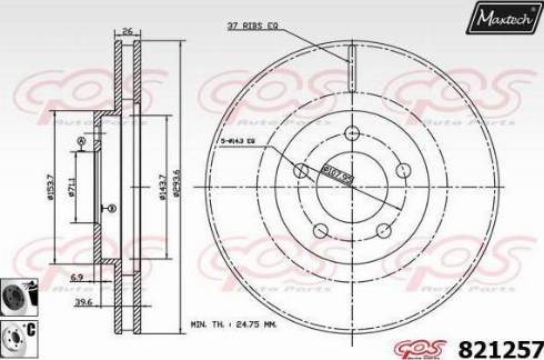 Maxtech 821257.6060 - Kočioni disk www.molydon.hr