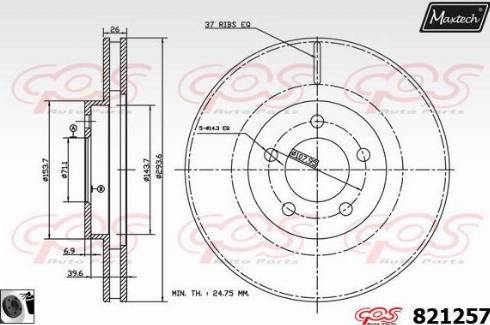 Maxtech 821257.0060 - Kočioni disk www.molydon.hr