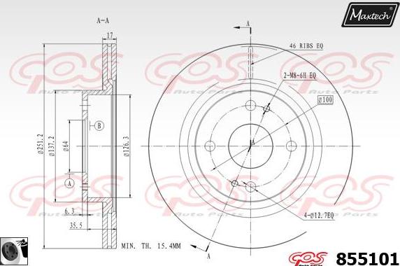 Maxtech 821257 - Kočioni disk www.molydon.hr