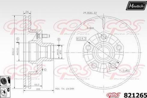 Maxtech 821265.6060 - Kočioni disk www.molydon.hr