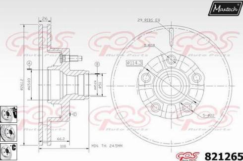 Maxtech 821265.6980 - Kočioni disk www.molydon.hr