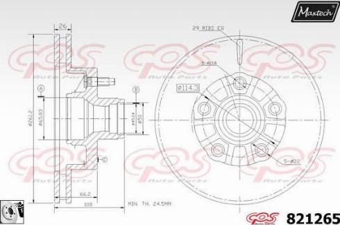 Maxtech 821265.0080 - Kočioni disk www.molydon.hr