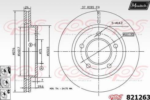 Maxtech 821263.6980 - Kočioni disk www.molydon.hr