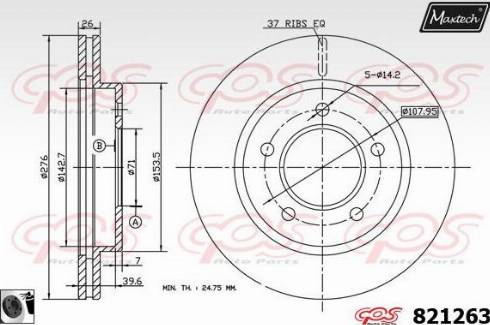 Maxtech 821263.0060 - Kočioni disk www.molydon.hr