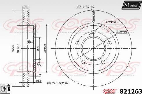 Maxtech 821263.0080 - Kočioni disk www.molydon.hr