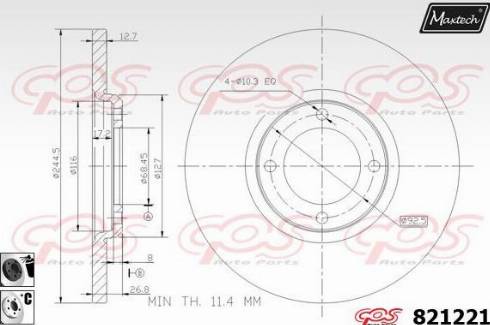 Maxtech 821221.6060 - Kočioni disk www.molydon.hr