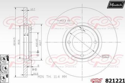 Maxtech 821221.6880 - Kočioni disk www.molydon.hr