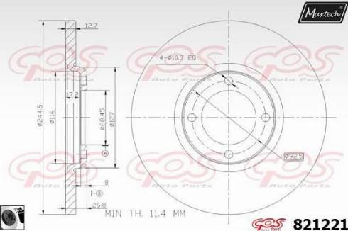 Maxtech 821221.0060 - Kočioni disk www.molydon.hr