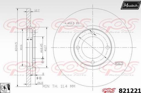 Maxtech 821221.0080 - Kočioni disk www.molydon.hr