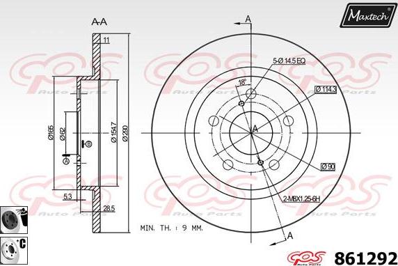 Maxtech 821221 - Kočioni disk www.molydon.hr