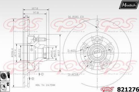 Maxtech 821276.6060 - Kočioni disk www.molydon.hr