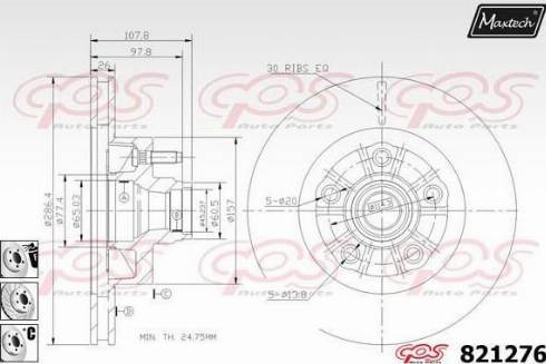 Maxtech 821276.6880 - Kočioni disk www.molydon.hr