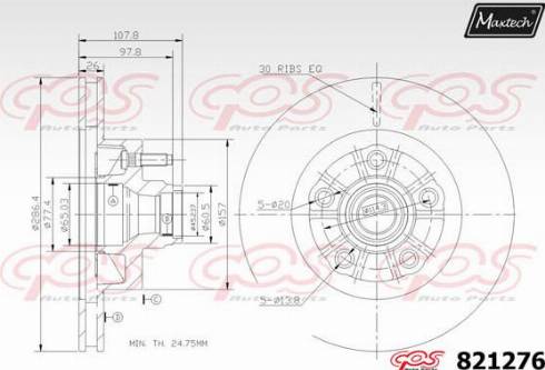 Maxtech 821276.0000 - Kočioni disk www.molydon.hr