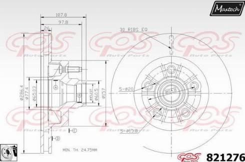 Maxtech 821276.0080 - Kočioni disk www.molydon.hr