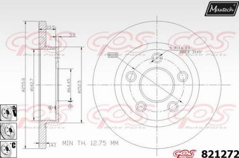 Maxtech 821272.6880 - Kočioni disk www.molydon.hr