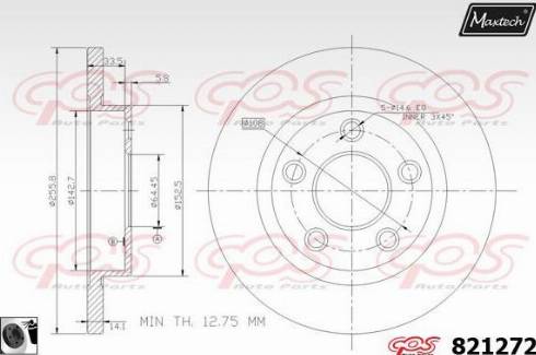 Maxtech 821272.0060 - Kočioni disk www.molydon.hr