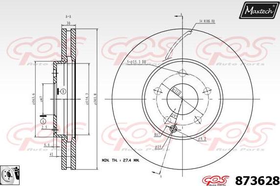 Maxtech 821272 - Kočioni disk www.molydon.hr