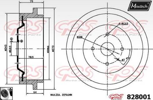 Maxtech 828001.0060 - Bubanj kočnica www.molydon.hr