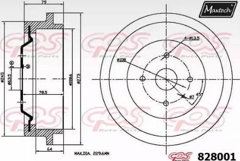 Maxtech 828001.0000 - Bubanj kočnica www.molydon.hr