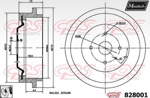 Maxtech 828001.0080 - Bubanj kočnica www.molydon.hr