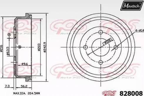 Maxtech 828008.0000 - Bubanj kočnica www.molydon.hr