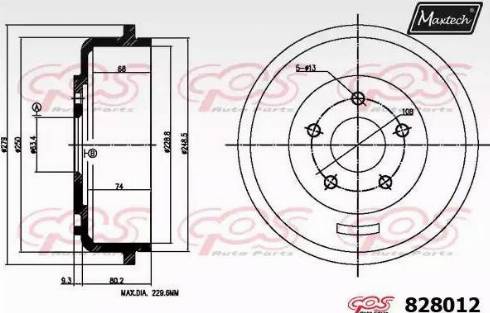 Maxtech 828012.0000 - Bubanj kočnica www.molydon.hr