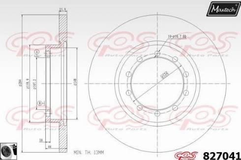 Maxtech 827041.0060 - Kočioni disk www.molydon.hr