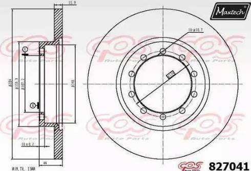 Maxtech 827041.0000 - Kočioni disk www.molydon.hr