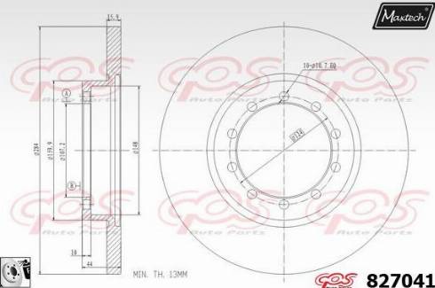 Maxtech 827041.0080 - Kočioni disk www.molydon.hr