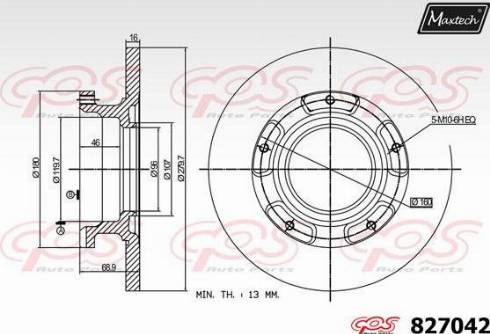 Maxtech 827042.0000 - Kočioni disk www.molydon.hr