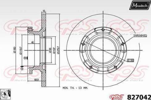 Maxtech 827042.0080 - Kočioni disk www.molydon.hr