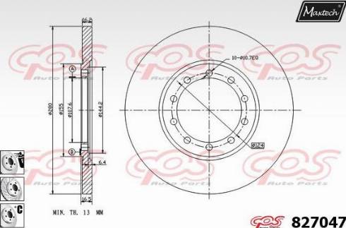 Maxtech 827047.6980 - Kočioni disk www.molydon.hr