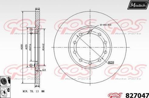 Maxtech 827047.6060 - Kočioni disk www.molydon.hr