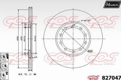 Maxtech 827047.6880 - Kočioni disk www.molydon.hr