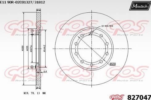 Maxtech 827047.0000 - Kočioni disk www.molydon.hr