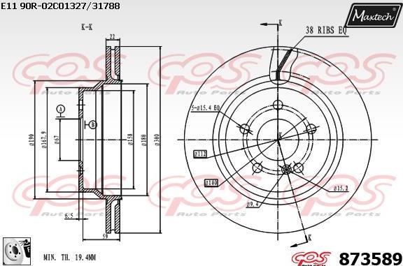 Maxtech 827055 - Kočioni disk www.molydon.hr