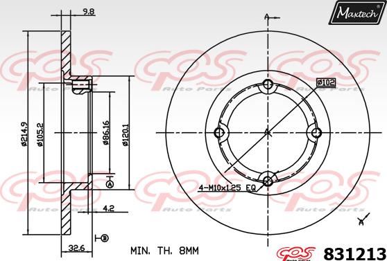 Maxtech 827051 - Kočioni disk www.molydon.hr