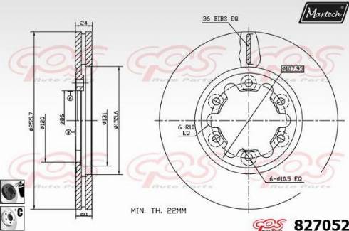 Maxtech 827052.6060 - Kočioni disk www.molydon.hr