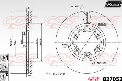 Maxtech 827052.6880 - Kočioni disk www.molydon.hr