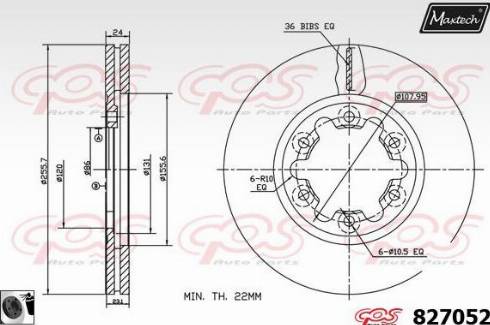 Maxtech 827052.0060 - Kočioni disk www.molydon.hr