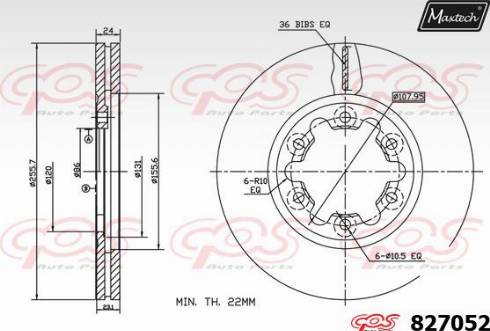 Maxtech 827052.0000 - Kočioni disk www.molydon.hr