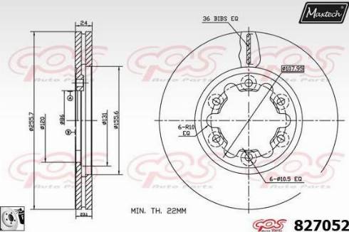 Maxtech 827052.0080 - Kočioni disk www.molydon.hr